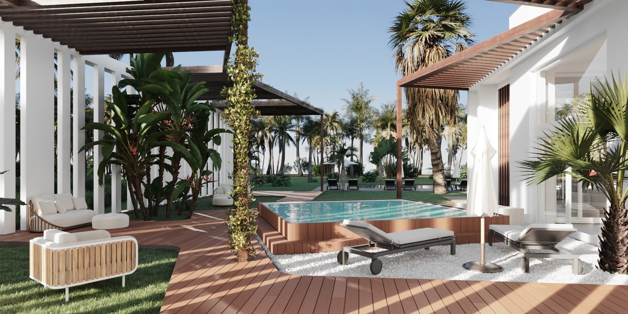 Rendering of the residents' pool terrace